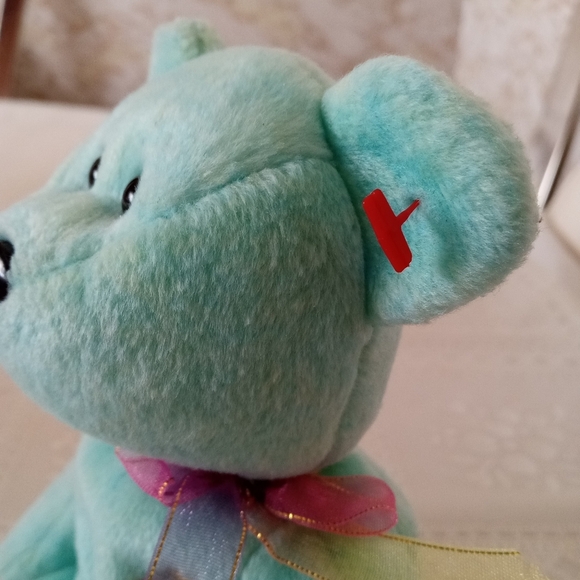 🆕 TY Beanie Baby - ARIEL the Bear (8.5 inch) With Embroidered Flowers & Bow - Picture 3 of 7